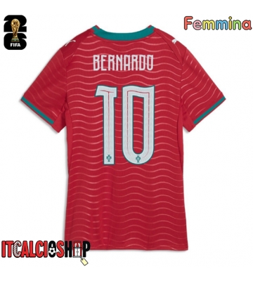 Portogallo Bernardo Silva #10 Prima Maglia Femmina Mondiali 2026 Manica Corta